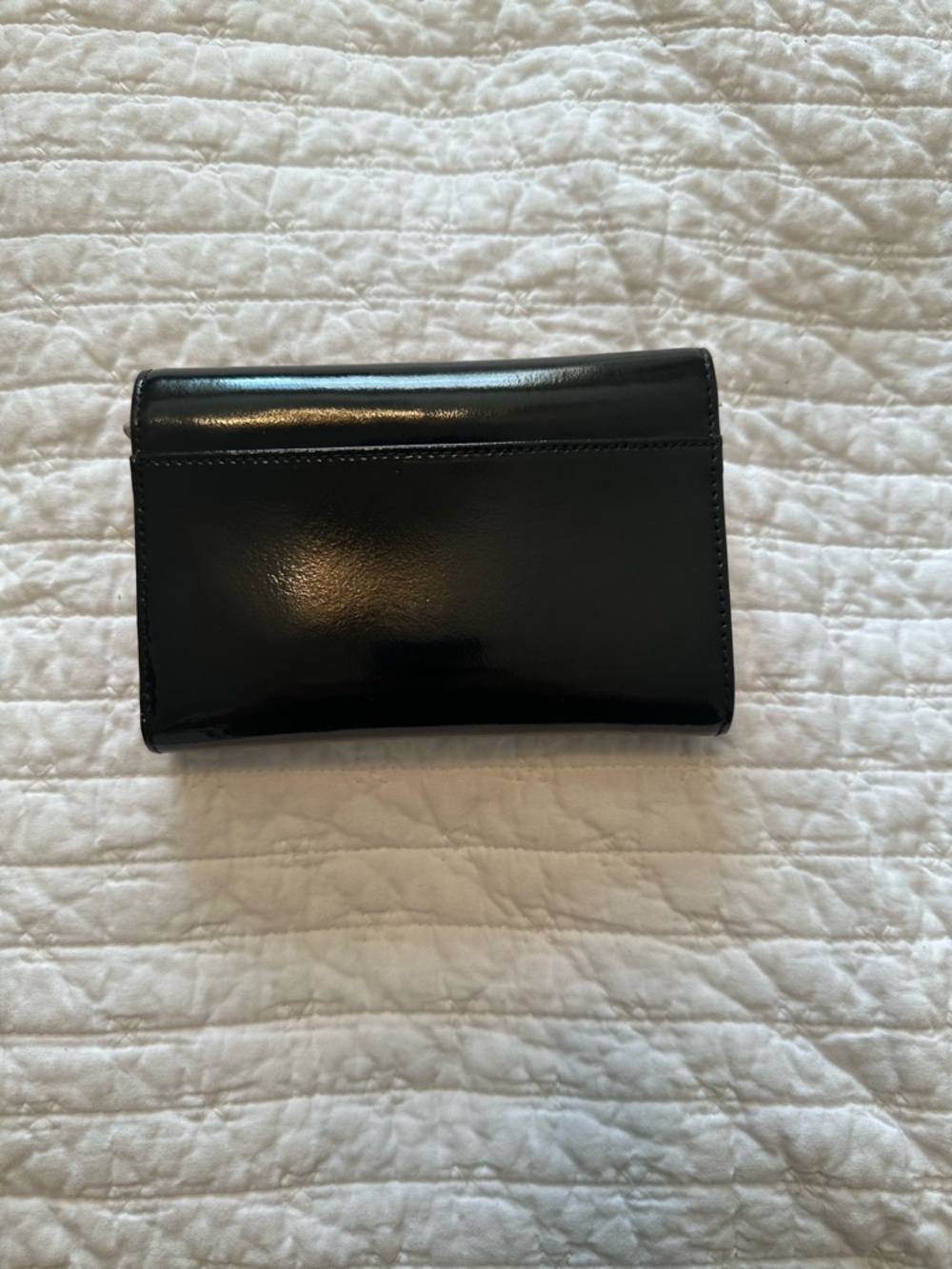 kate spade Black Patent Scallop Flap Wallet - Picture 2 of 4